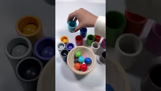 ASMR //COLOUR SORTING/ BALLS/  POP TUBES /#shortsvideo #satisfying #viral