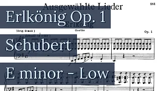 Erlkönig Op. 1 Low Voice Piano Accompaniment Schubert Karaoke E minor Lieder