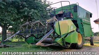 Przygotowanie kombajnu do ŻNIW 2021 - Przestawiam John Deere 1032 na koszenie grochu! ☆Vlog #70☆