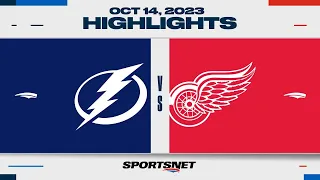 NHL Highlights | Lightning vs. Red Wings - October 14, 2023