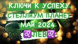 ♌️ЛЕВ♌️. КЛЮЧИ К УСПЕХУ. СТЕЛЛИУМ ПЛАНЕТ. МАЙ 2024. ТАРО ПРОГНОЗ