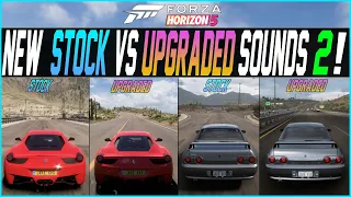 Forza Horizon 5 - NEW Stock VS Upgraded CAR SOUNDS #2! - Exhaust Sound Compilation