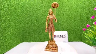 Bhunes Brass Lord Vamana Avatar Of Vishnu, Dwarf Incarnation, Vamana Murti, Gold, 11 Inch, BHU2671A
