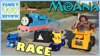 DinoTrux Toys RACE Moana Maui VS Thomas & Friends 다이노트럭 모아나 마우이 - Disney Moana Plush Oceania Vaiana