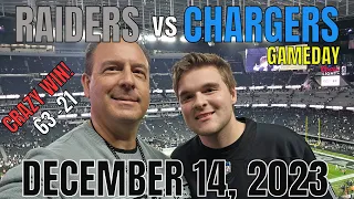 Las Vegas Raiders vs Los Angeles Chargers Gameday Experience 12/14/23