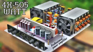 DIY 4x505watt High Power Amplifier using 40 transistors | 2SC5200 & 2SA1943 #cbzproject