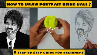 How to portrait using ball | Loomis method in Tamil | Thalapathy drawing tutorial