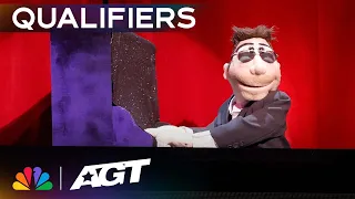 Puppet Simon & The Cowbelles perform with puppet SOFIA! | Qualifiers | AGT 2023