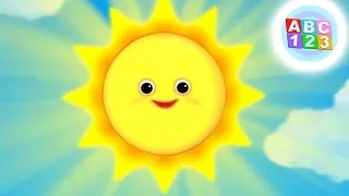 Mr Sun | Nursery Rhyme For Babies | Learn With ABC 123