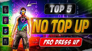 NO TOP UP FREE DRESS COMBINATION || FREE DRESS UP IN FREE FIRE || FREE GAMEPLAY WALA DRESS UP