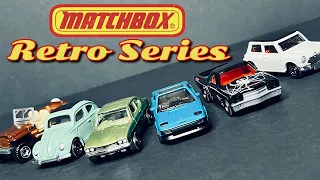 SRC Review: New 2022 Matchbox Retro Series Cars 1-6  Unboxing, Review, and Race!