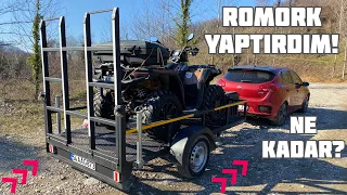 ATV TAŞIMAK İÇİN RÖMORK YAPTIRDIM - ARAÇ ARKASI RÖMORK - 750 KG ALTI RÖMORK POLARIS ATV MOTOR