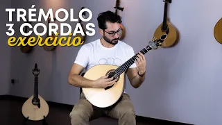 Trémolo a 3 cordas - Exercício em Lá maior | Aula de Guitarra Portuguesa