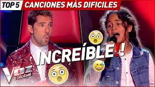 Las canciones MÁS DIFÍCILES de cantar en La Voz Kids