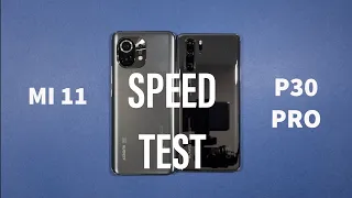 Xiaomi Mi 11 vs Huawei P30 Pro Speed Test