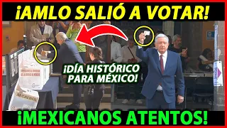 ¡PASÓ AHORITA! AMLO SALE A VOTAR, LE PONE EL EJEMPLO A TODOS LOS MEXICANOS ¡DÍA HISTÓRICO!