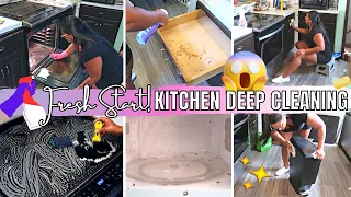 FRESH START KITCHEN DEEP CLEANING | MESSY HOUSE CLEAN WITH ME MOM LIKELY EXTREME CLEANING MOTIVATION