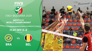 BRA vs. BEL - Play Off 5-8 | Full Game | Men's U21 Volleyball World Champs 2021