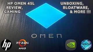 Let's Unbox a HP Omen 45L Gaming Desktop AMD Ryzen 7 5800X, 16GB Ram, RTX 3060 ti - Review + More!