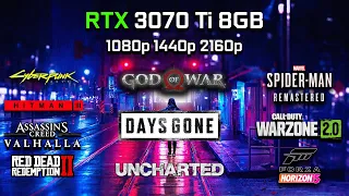 GeForce RTX 3070 Ti 8GB Test in 10 Latest Games 1080p - 1440p - 2160p in Late 2022
