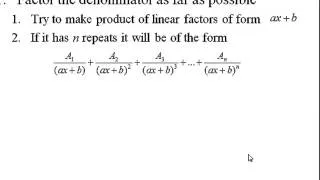 Partial Fraction Decomposition Intro