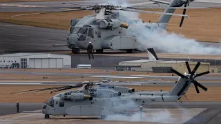 3 CH-53K KING Stallions Cold Starts, Idle