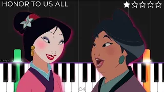 Mulan - Honor To Us All | EASY Piano Tutorial