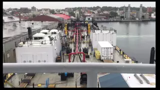 Quiet and Gray October Day for a Tug In New York Harbor