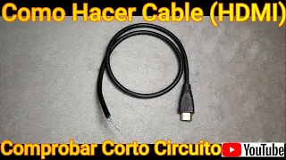 👉Como Hacer Cable (HDMI) Para Comprobar Corto Circuito en MainBoard Todas las Marcas👈Tips de Rep.👍