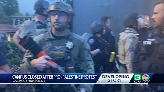 Cal Poly Humboldt closes campus after pro-Palestinian protesters take over building