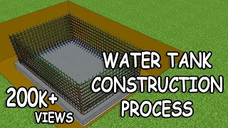 Water Tank Construction Process | Step by Step | Rebar Placement