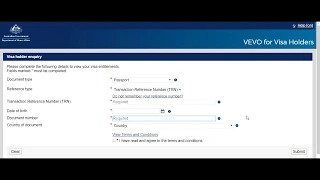 Vevo Australia Visa Verification