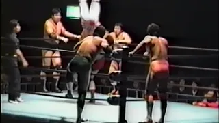 Jumbo Tsuruta/Akira Taue/Mighty Inoue vs. Mitsuharu Misawa/Kenta Kobashi/Tsuyoshi Kikuchi