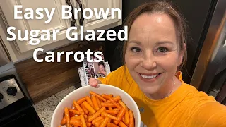 Easy Brown Sugar Glazed Carrots | Copycat recipe from Cracker Barrel | Cooked carrots | Veggie Side