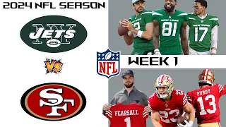 2024 NFL Week 1 - New York Jets vs San Francisco 49ers - Madden 24 Simulation