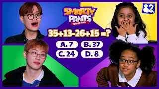 (CC) K-pop idols go head to head against kids⚡| Smarty-Pants! | AB6IX & P1Harmony