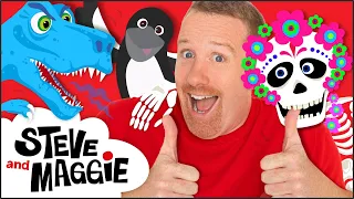 Steve and Maggie Hit the Piñata Party + Bigfoot & More | Best Stories for Kids | Wow English TV