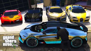 GTA 5 - Stealing Luxury Bugatti Cars with Franklin | (GTA V Real life Cars #35)