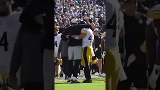 Brotherly Love 💛 Derek Watt hugs T.J. Watt after scoring touchdown at Eagles | Pittsburgh Steelers