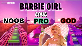 Aqua - Barbie Girl - Noob vs Pro vs God (Fortnite Music Blocks) With Map Code! ft. @dehalfwit7813