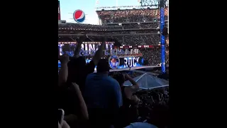 WWE The rock returns. Live crowd reaction from Wrestlemania 31.