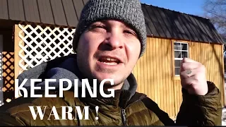 How we HEAT off Grid CABIN : Keeping warm in TINY HOUSE