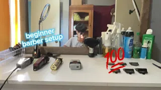 13 Year Old Beginner Barber Setup💯💈