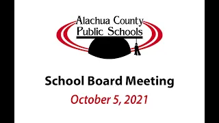 School Board Meeting (Oct. 5, 2021)