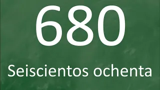 Los números del 600 al 700 en español