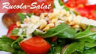 Rucola-Salat mit Parmesan und Pinienkernen