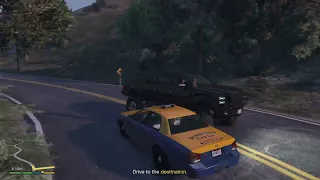 GTA 5 FRANKLIN AT WORK AS TAXI DRIVER