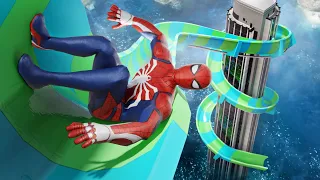 GTA 5 - Spiderman Water Slide Fails part 2