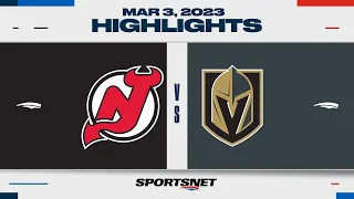 NHL Highlights | Devils vs. Golden Knights - March 3, 2023