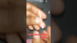 making hand feeding  syringe